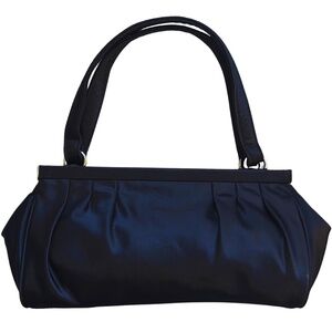 Ann Taylor Loft Dark Navy Satin Evening Bag